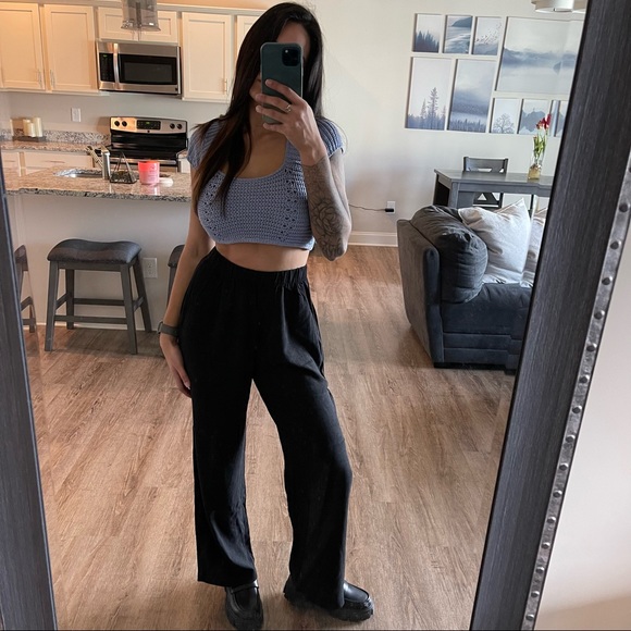 High Waist Straight Leg Trouser Pants - Picture 13 of 16